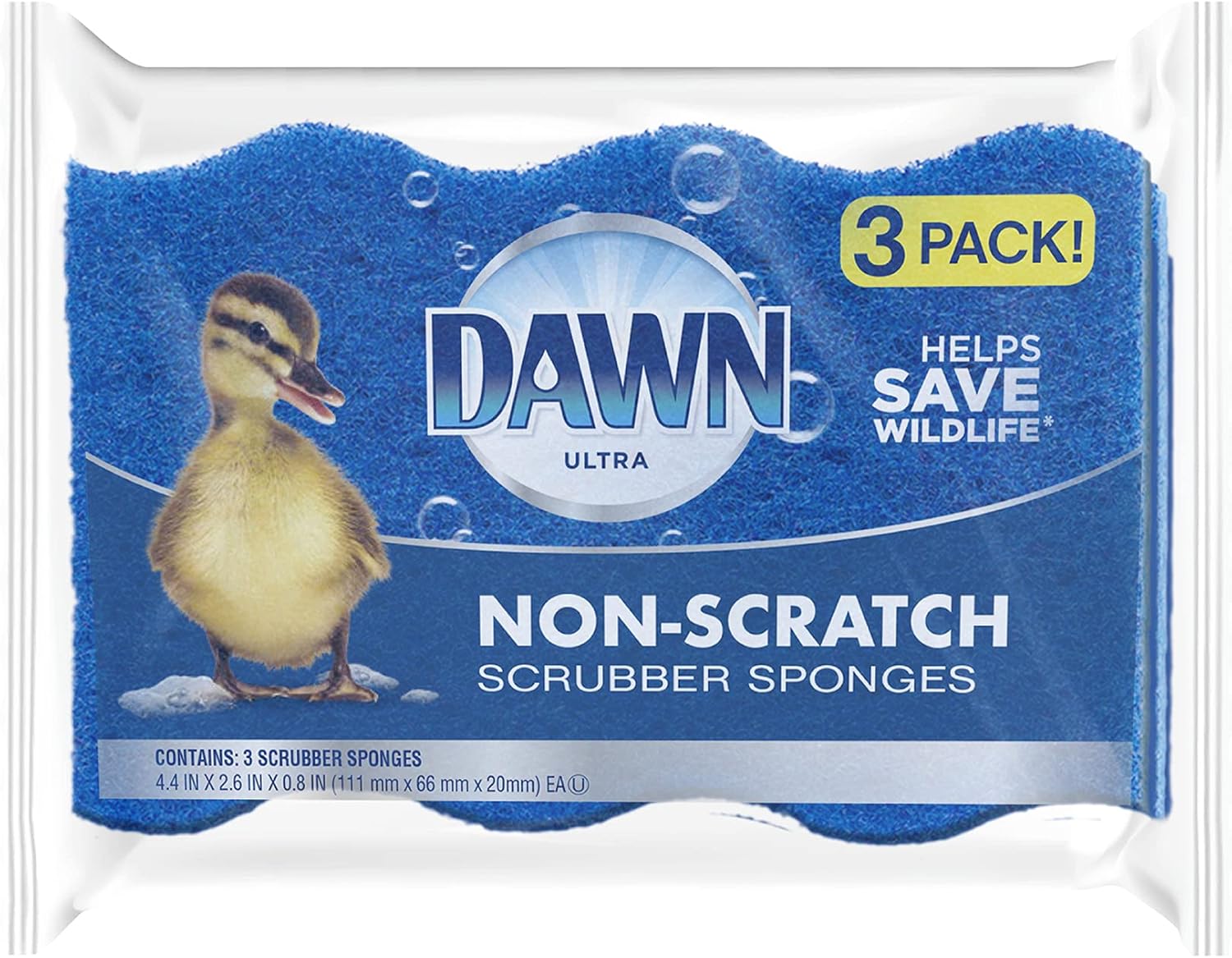 Dawn-Non-Scratch-Kitchen-Dish-Sponges-Blue-Pack-of-3.jpg Dawn Non-Scratch Kitchen Dish Sponges, Blue (Pack of 3) - Image 1
