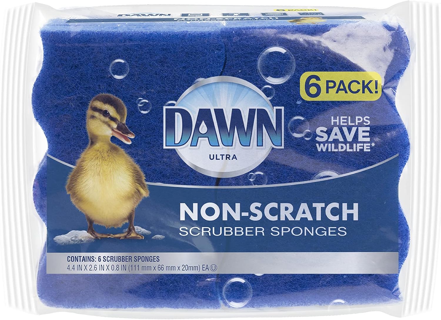 Dawn-Non-Scratch-Scrubber-Sponges-Blue-Pack-of-6.jpg Dawn Non-Scratch Scrubber Sponges, Blue (Pack of 6) - Image 1