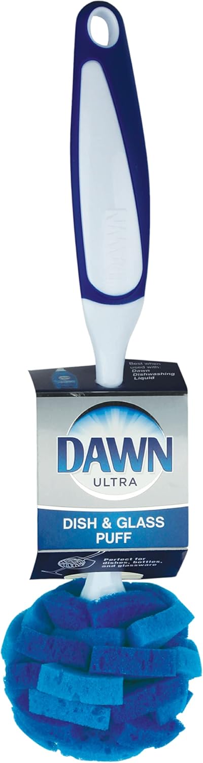 Dawn-Ultra-Puff-Glassware-and-Dish-Cleaning-Brush.jpg Dawn Ultra Puff Glassware and Dish Cleaning Brush - Image 1