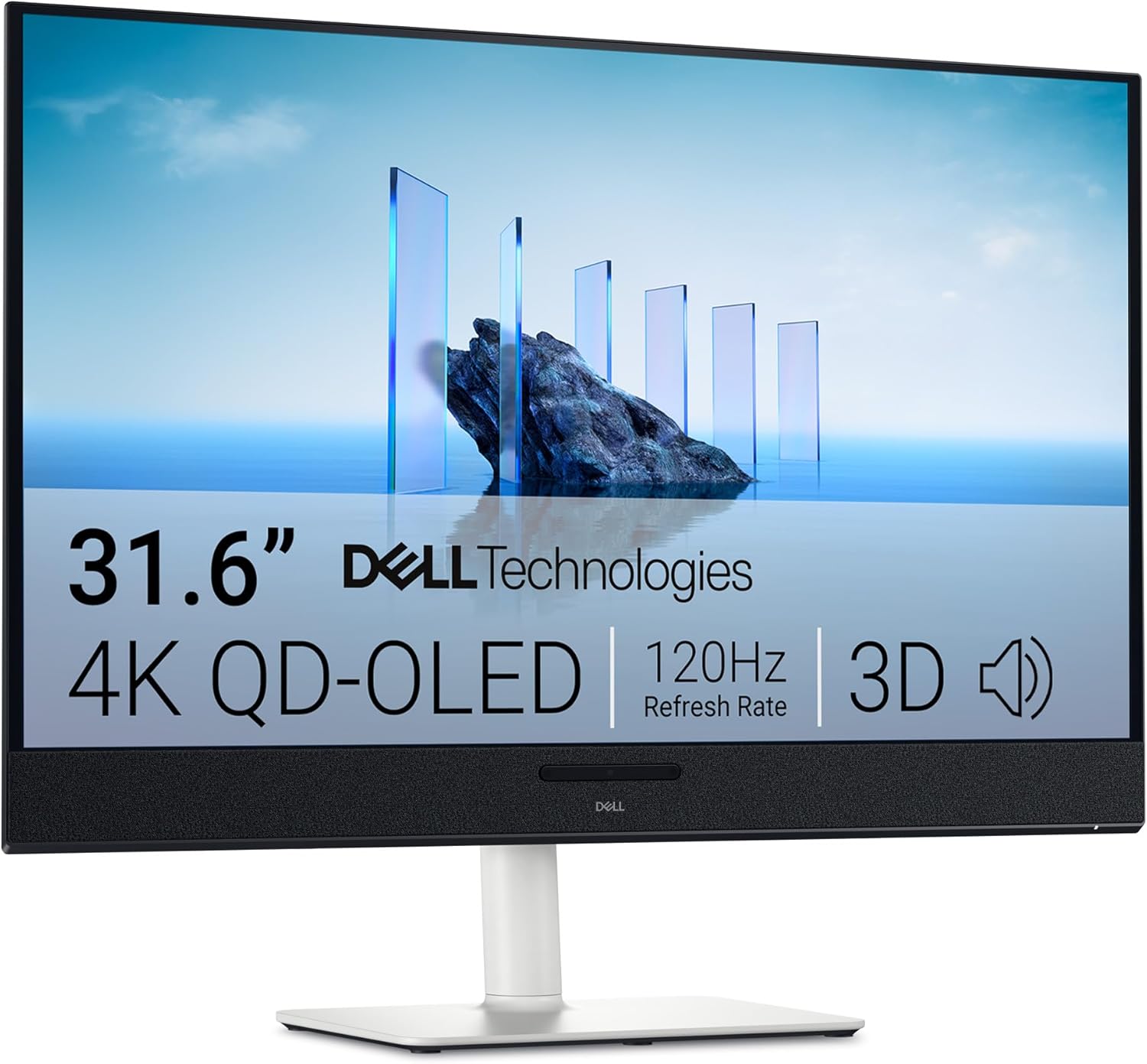 Dell-32-Plus-4K-QD-OLED-Monitor-S3225QC-316-inch-3840.jpg Dell 32 Plus 4K QD-OLED Monitor S3225QC - 31.6-inch (3840 x 2160) 120Hz 0.03ms Display, AI-Enhanced 3D Spatial Audio, Height/Tilt/Swivel/Slant Adjustment - Ash White - Image 1