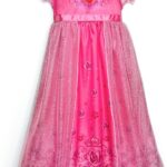 Disney Girls' Princess Dress Nightgown, Fantasy Gown, Soft & Cute Pajamas for Kids