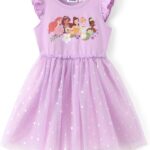 Disney Princess Frozen Elsa Minnie Stitch Toddler Girl Tulle Tutu Dress Ruffle Sleeve Mesh Summer Birthday Party Clothes 2-9Y
