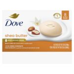 Dove Shea Butter Beauty Bar Soap 8 Count, Nourishing Cleanser, 3.75 oz I Moisturizing beauty bar with ¼ moisturizing cream and shea butter for soft, radiant skin - Image 2