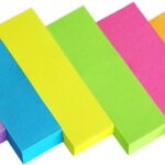 Eastern Wolf 30 Pads 0.5x1.8 Sticky Notes Flags Tabs Page Markers 6 Bright Color Sticky Index Tabs Page Flags 80 Sheet/Pad