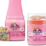 Elmer’s Gue Premade Slime, Strawberry Donut, Fluffy Slime, Scented, Includes Rainbow Sprinkle Add-Ins, 2 Count