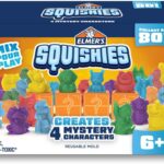 Elmer's Squishies Kids’ DIY Activity Kit, Creates 4 Mystery Characters, 24 Piece Kit, for Ages 6 and Up, Perfect for Stress Relief and Sensory Play