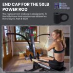 End Cap for 5lb, 30lb and 50lb Power Rod – Durable Nylon Rubber Replacement Gym Part Accessory for High Resistance Rods – Compatible with Bow-Flex Home Gym Strength System PR1000 PRO XTL Xtreme 2 SE - Image 2
