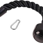 EnriQ Tricep Rope Pull Down,Heavy Duty Triceps Kit Easy to Grip & Non Slip Cable Attachment Ideal for Home Gym Face Pulls Tricep Push Down Rope System
