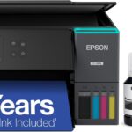 Epson EcoTank ET-2980 Wireless All-in-One Color Supertank Printer with Refillable Ink Tanks, 3 Years of Ink, Mobile Printing, 15 ISO PPM, Color Touchscreen, Auto 2-Sided, Black