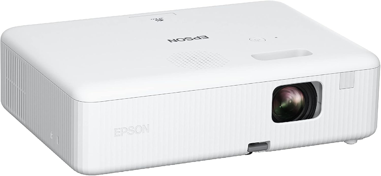 Epson-EpiqVision-Flex-CO-W01-Portable-Projector-3-Chip-3LCD-Widescreen-3000.jpg Epson EpiqVision Flex CO-W01 Portable Projector 3-Chip 3LCD, Widescreen, 3000 Lumens Color/White Brightness, 5 W Speaker, 300-Inch Home Entertainment and Work, Streaming Ready - Image 1
