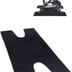 Exercise Bike Sweat Mat Towel-Anti-Slip, Super Absorbent Machine Washable - Peleton Exercise Bike Compatible - Spin Bike Accessories-, Black, Grey