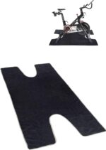Exercise Bike Sweat Mat Towel-Anti-Slip, Super Absorbent Machine Washable - Peleton Exercise Bike Compatible - Spin Bike Accessories-, Black, Grey