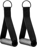 Exercise Cable Handles,Cable Machine Attachment Handles,Cable Handles Compatible with Cable Machines,Super Strong Nylon Webbing for Resistance Training(1 Pairs)