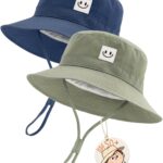FURTALK Baby Sun Hat Smile Face Toddler Boys Girls Bucket Hat 0-5 Years Kids UPF 50+ Sun Protection Summer Hats