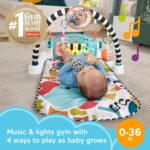 Fisher-Price Baby Musical Toy Set Glow and Grow Kick & Play Piano Gym Blue Playmat with 2 Rattle Maracas for Newborns Ages 0+ Months - Image 2
