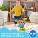 Fisher-Price Baby & Toddler Learning Toy DJ Bouncin’ Beats with Music Lights & Bouncing Action for Ages 9+ Months, Multilanguage Version - Image 2
