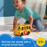 Fisher-Price Little People Toddler Toy School Bus Musical Push-Along Vehicle with 2 Figures for Pretend Play Ages 1+ Years - Image 2