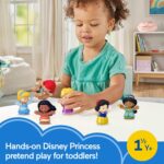 Fisher-Price Little People Toddler Toys Disney Princess Figure Pack, 6 Characters for Preschool Pretend Play Kids Ages 18 Months+ - Image 2