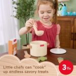 Fisher-Price Tiny Garden Wooden Soup Pretend Cooking Playset | 16-Piece Wood Play Food Veggies and Accessories, Kitchen Toys for Preschool Kids Ages 3+ Years (Amazon Exclusive) - Image 2