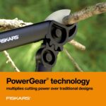 Fiskars 15-Inch PowerGear Loppers, Sharp Steel Blade Bush and Tree Trimmer, Cuts up to 1.25-Inch Diameter Branches, Rust Resistant and Lightweight Pruner, Yard Tools for Gardening - Image 2