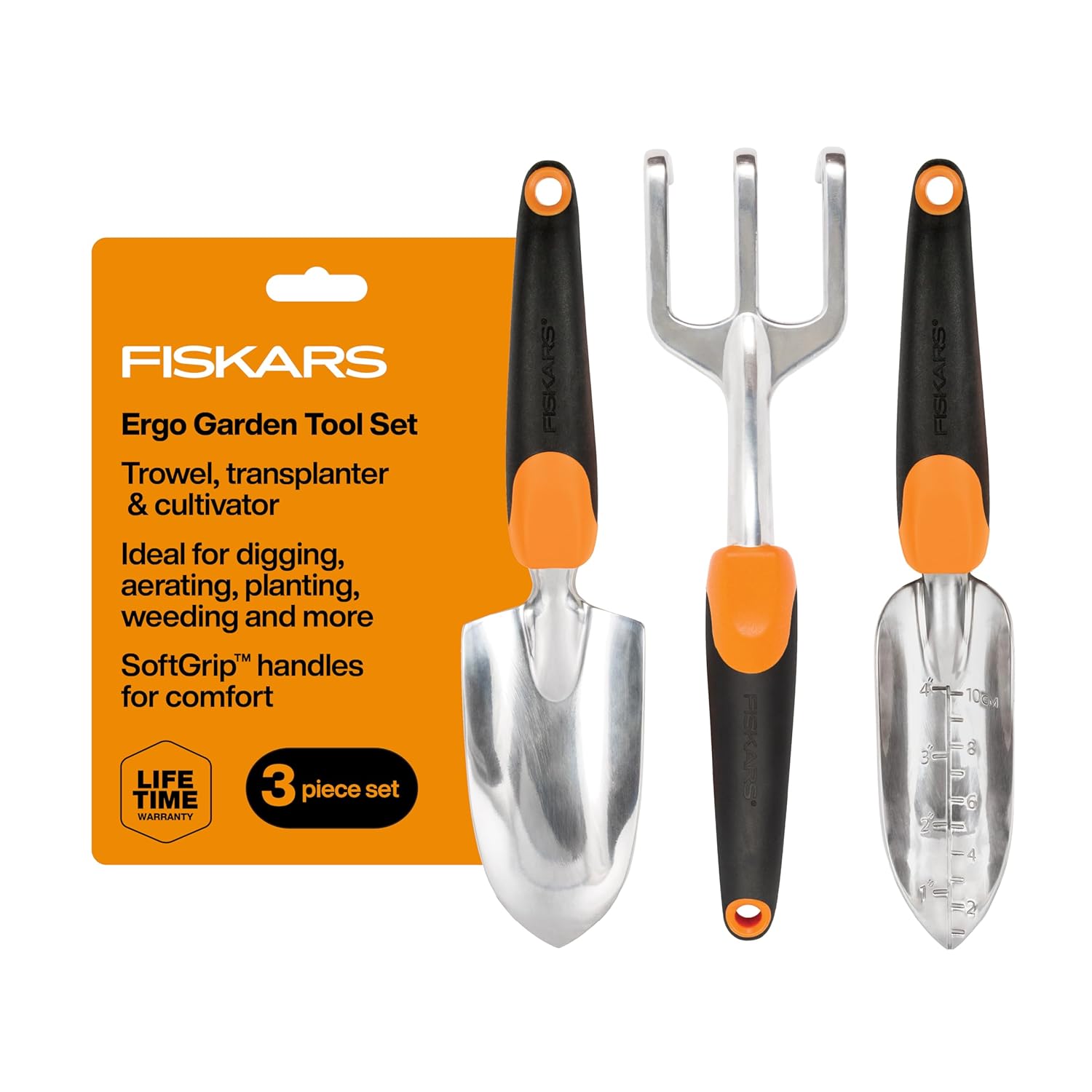 Fiskars-3-in-1-Garden-Tool-Set-Polished-Cast-Aluminum-Heads-for-Rust.jpg Fiskars 3-in-1 Garden Tool Set, Polished Cast-Aluminum Heads for Rust Resistance, Heavy-Duty Trowel, Transplanter & Cultivator for Digging and Planting, Non-Slip SoftGrip Handles Reduce Fatigue - Image 1