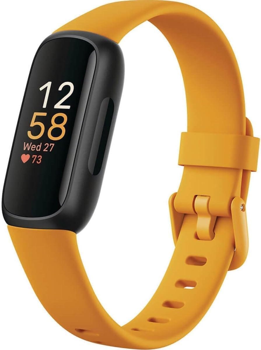 Fitbit-Inspire-3-Health-Fitness-Tracker-with-Stress-Management.jpg Fitbit Inspire 3 Health & Fitness Tracker with Stress Management, Workout Intensity, Sleep Tracking, 24/7 Heart Rate - 3-Month Google Health Premium Membership Included - Morning Glow/Black - Image 1