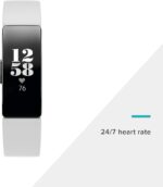 Fitbit Inspire HR Heart Rate and Fitness Tracker With S and L Bands, White, One Size, 1 Count - Image 2