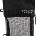 Five Star Pencil Pouch, Pen Case, Stand 'N Store Zipper Pouch, Fits 3-Ring Binder, Storage Organizer for Supplies Earbuds Chargers Cables Makeup, Black/Grey (505160A-ECM)