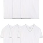 Fruit of The Loom Men's V-Neck Undershirts, Moisture Wicking & Tag Free, Also Available in Tall Sizes