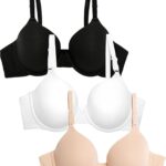 Fruit of the Loom Women's Smooth Cotton T-Shirt Bra - Ultra-Soft, Flexible, and Invisible Under Tees