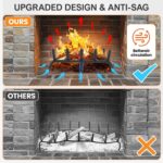 G GOOD GAIN Fireplace Log Grate - 17 inch Firewood Burning Holder Heavy Duty | Fire Log Burning Wrought Iron Rack | Fire Pit Tray for Indoor Chimney Hearth & Outdoor Camping - Image 2