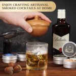 G GOOD GAIN Whiskey Smoker Kit with Torch - Old Fashioned Cocktail Smoker Infuser Kit, 6 Flavors Wood Chips, 4 Ice Stone | Birthday Bourbon Whiskey Gifts for Men, Dad, Husband (No Butane) - Image 2