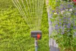 GARDENA 20575 | Up to 2300 sq ft - ZoomMaxx Adjustable Oscillating Sprinkler on Metal Step Spike for Watering Large Area Lawn with US Hose Threads, Yard and Garden. Gardena Quick Connects - Image 2