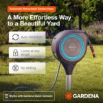 GARDENA Automatic Retractable Garden Hose Reel - 66 Feet - 360 Degree Swivel Outdoor Hose Reel with Metal Spike Base - Auto Retract - UV Resistant Housing - Easy Install No Tools Required - 18614 - Image 2