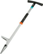Gardena 03518 | Weed Puller Remover Tool, Heavy Duty Stand-Up Garden Hand Weeder, Easy Weed Removal, Built-in Ejector, Long Handle for Outdoor Use. Weeding Claw.
