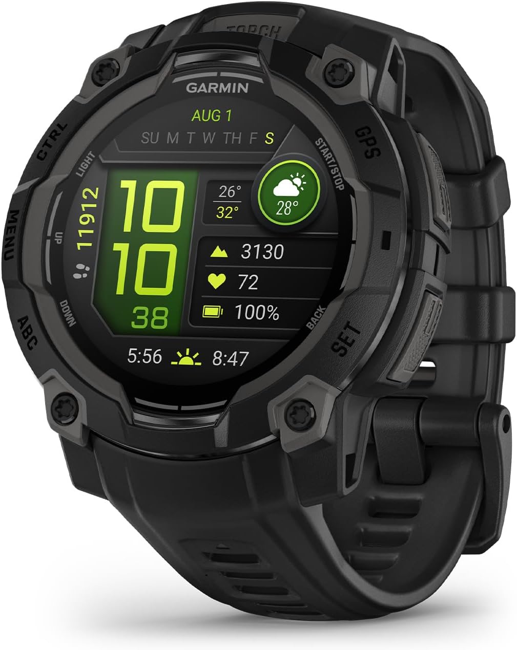 Garmin-Instinct®-3-45mm-AMOLED-Display-Rugged-Outdoor-GPS-Smartwatch.jpg Garmin Instinct® 3 45mm, AMOLED Display, Rugged Outdoor GPS Smartwatch, Metal-Reinforced Bezel, Built-in Flashlight, Up to 18 Days of Battery Life, Black - Image 1