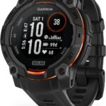 Garmin Instinct® 3 45mm, Solar Charged Display, Rugged Outdoor GPS Smartwatch, Metal-Reinforced Bezel, Built-in Flashlight, Black | Solar-Charged Mip Display, Metal-Reinforced Bezel, Built-in LED Flashlight, Multi-Gnss GPS, 10 Atm Water-Rated