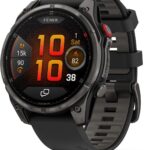 Garmin fēnix® 8 Pro, 51mm, AMOLED Display, Premium Connected Multisport GPS Smartwatch, inReach® Technology, Sapphire, Carbon Gray DLC Titanium with Black/Pebble Gray Silicone Band