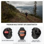Garmin fēnix® 8 Pro, 51mm, AMOLED Display, Premium Connected Multisport GPS Smartwatch, inReach® Technology, Sapphire, Carbon Gray DLC Titanium with Black/Pebble Gray Silicone Band - Image 2