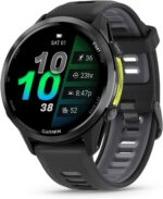 Garmin® Forerunner® 970, Premium GPS Running and Triathlon Smartwatch, AMOLED Display, Built-in LED Flashlight, Carbon Gray DLC Titanium with Black Case and Translucent Whitestone Band