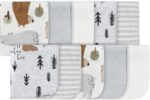 Gerber Baby 10-Pack Terry Washcloths, Bear Green, One Size