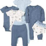 Gerber Baby 9-piece Baby Gift Set for Newborn Boys & Girls – Premium Cotton Baby Essentials Layette Set