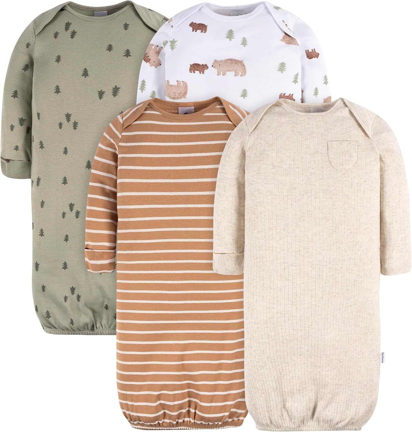 Gerber-Baby-Boys-4-Pack-Sleeper-Gown.jpg Gerber Baby Boys 4-Pack Sleeper Gown - Image 1