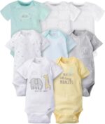 Gerber Baby Boys & Girls 8-Pack Short Sleeve Onesies Bodysuits