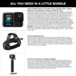 GoPro HERO13 Black Camera with 3 Enduro Batteries | Waterproof 5.3K60 Action Camera with Dual-Battery Charger & SanDisk 64GB Extreme SD Card | Head Strap 2.0 and Handler Floating Handgrip, Bundle Kit - Image 2