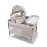 Graco Pack 'n Play Travel Dome Lux Playard, 4-in-1 Baby Playpen with Bassinet, Indoor or Outdoor Portable Playpen with UV 50 Canopy