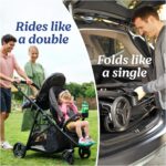 Graco Ready2Grow 2.0 Double Stroller, Twin Baby Stroller Features Bench Seat and Standing Platform Options, Compact Fold Perfect for Baby Travel, Rafa - Image 2