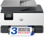 HP OfficeJet Pro 9125 Wireless All-in-One Color Inkjet Printer, Print, Scan, Copy, Fax, ADF, Duplex Print/scan, Best-for-Office, 3 Month Trial of Instant Ink Included, AI-Capable (C2VZ0A)