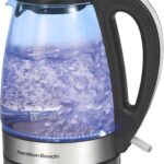Hamilton Beach 1.7L Electric Kettle, Water Boiler & Heater, LED Indicator, Built-In Mesh Filter, Auto-Shutoff & Boil-Dry Protection, Cordless Serving, Clear Glass (40864)