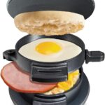 Hamilton Beach Breakfast Sandwich Maker with Egg Cooker Ring | Perfect for English Muffins, Croissants, Mini Waffles | Customizable & Fast | PFAS-Free | Silver | 25475MN